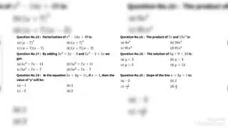SCHOOL BASED ASSESSMENT 2024 MODEL PAPER Mathematics Grade 8