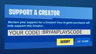 how to insert a Support-A-Creator code IN fORTNITE