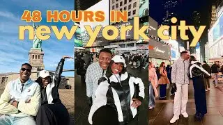 48 hours in new york city 🇺🇸🗽 statue of liberty, times square + food tour 🍕