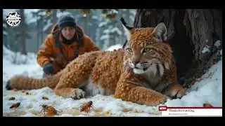 Wild Bees Attacked a Lynx in Winter! Rescue Operation.