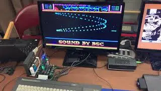 Amstrad 6128 (Schneider) running a demo. Nijmegen 2020.