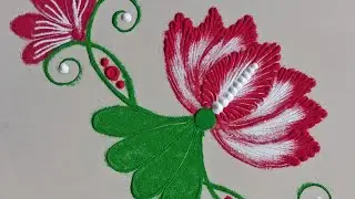 Beautiful Lotus Flower Rangoli Design | Easy & Elegant Rangoli for Home Decoration