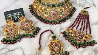 ZARINA STATEMENT SET | GULUBANDH | TRADITIONAL JEWELLERY | BUKHARI ACCESSORIES