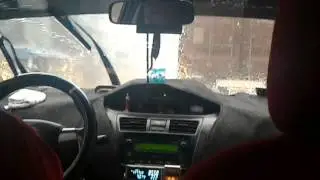 Hyperlapse Zero Visibility Rain Storm