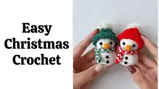Cute Snowman Keychain Crochet Tutorial ☃️ | Easy Christmas Amigurumi for Beginners