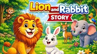 The Lion and the Rabbit Story 🦁🐰 | Smart Rabbit Saves the Jungle