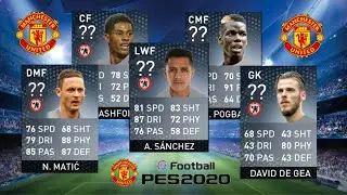 PES 2019 - PES 2020 | Manchester united player rating ( at PES 2020 )
