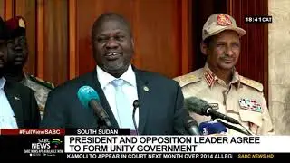 South Sudan's rival leaders agree to a coalition government