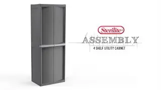 Sterilite 4 Shelf Utility Cabinet Assembly