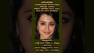 ABOUT TAMIL ACTRESS 'TRISHA' IN '1' MINUTE #shorts, #ytshorts