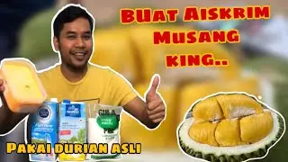 Cara Buat Aiskrim Durian Homemade ; how to make durian icecream