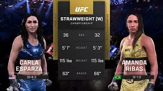 EA Sports UFC 5 Gameplay Carla Esparza vs Amanda Ribas