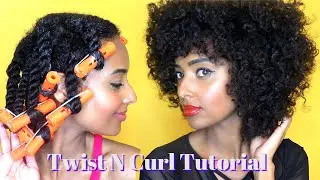 How To: Afro Natural Hair Tutorial | Twist Out and Perm Rod Set