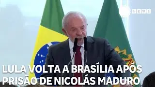 Lula volta a Bras&iacute;lia ap&oacute;s pris&atilde;o de Maduro