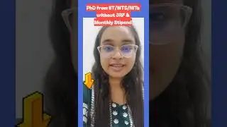 PhD from IIT/IIIT/NIT without JRF 😱 & With Stipend💰 #phd #ugc #IIT #JRF #fellowship