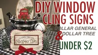 DIY Window cling signs dollar general dollar tree | christmas Crafts