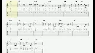 Jagadambe Ma (Edo & Jo) Guitar TAB | Harmonium Lesson | Mantra Bhajan