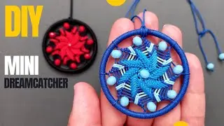 Simple Mini Dreamcatcher Tutorial Step by step for beginners | Spiral dreamcatcher | آموزش دریمکچر