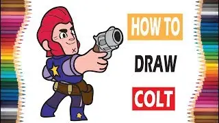Drawing COLT for kids [Brawl Stars] | drawing Brawl Stars | kids videos | kids can draw 😄❤️
