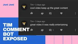 Tim Commenting Bot Exposed! Comment Spam Bot on every Video! Must be stopped! Scam Bot Tim!
