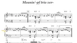 Moanin'  pf trio Jam session向け