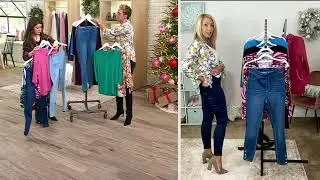 Susan Graver Soft Stretch Denim Slim Ankle Jean w/Button Detail on QVC