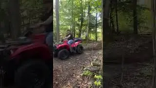 Dragging in the fertilizer on the new food plot.