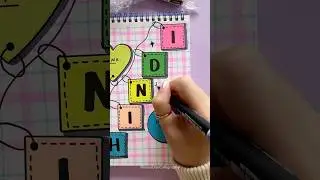 Creative Front Page Design using Highlighter & Sticky Note 💗 #shorts #nhuandaocalligraphy