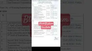 btech bphrm reschedule timetable 4-1,4-2#jntuh #btech #yt #study #ytshorts #degree #hyderabad #short
