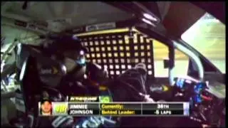 Jimmie Johnson Having a Real Bad Day Ford 400NSCS Homestead 2011.mpg