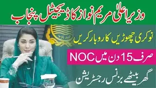 EBiz Punjab Online Business Registration 2026 - CM Maryam Nawaz Scheme 2026 - NOC For New Business