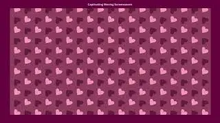 Pink Hearts and Smaller Dark Maroon Hearts | Digital Animation | 4K Framed Art | No Sound Video