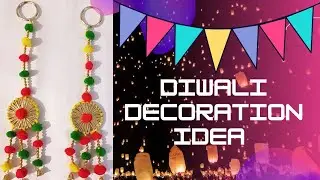 Diy easy wall hanging Toran with Woolen and old bangles/Diwali Decoration Ideas/ #shorts #ytshorts