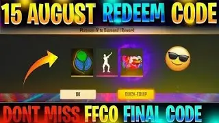 FREE FIRE NEW REDEEM CODE 😁😁 || 15 AUGUST || SHAKE IT UP PC GAMER FF