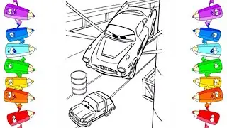 Раскраска тачки 🚘 Coloring cars🌈 How to draw easy McQueen #kids #colorbook #drawing #artmarkers 🌈