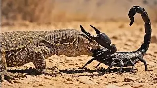 Monitor Lizard vs Scorpion | Intense Survival Fight on the African Savannah⚡