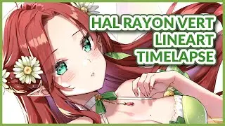 Hal Rayon Vert Lineart Timelapse