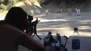 Cute Girl Shooting Noveske N4 Light Recce AR-15 for the first time