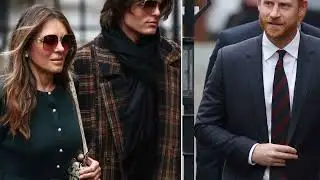 Harry Appears in Court &mdash; This Time to Support Elizabeth Hurley