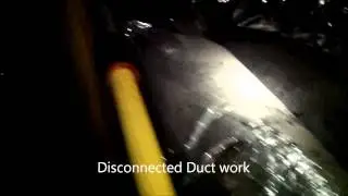 Disconnected duct work on Radiant Barrier Installation