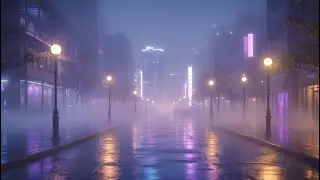 Night City in the Fog: A Relaxing Journey | Relaxing Night Ambience, Calm City Sounds