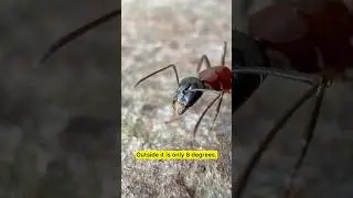 Macro Forest Ant Cleaning Itself (8&deg;C) | Insane Detail Close-Up