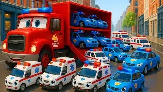 Challenging Race 🏁🚓 | Police Car & Friends Rescue Cars Cartoon