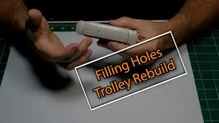 Fixing Big Holes in Plastic Shells (Simple Tape + CA Method) (Trolley05)