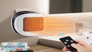 600W Portable Electric Heater Plug in Wall Space Heater Remote Wall Outlet