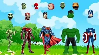 Wrong Heads Top Superheroes   Spiderman vs Hulk, STARK