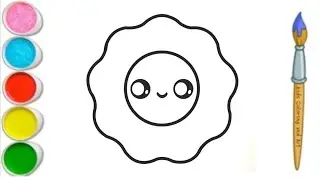 DRAW CUTE FRY EGG STEP BY STEP DRAW Egg || Cute things with #kidscoloringandart @Kidscolouringandart
