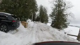 Winter Ride Down Grove Road on Cameron Lake Fenelon Falls Ontario