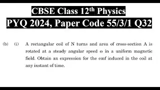 A rectangular coil of N turns and area of cross-section A is rotated at a steady angular speed &omega; in