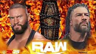 Roman Reigns vs Bron Breakker Wwe Raw 17 Jan 2026 Casket WWE2k25 - PS5 4K Game Play